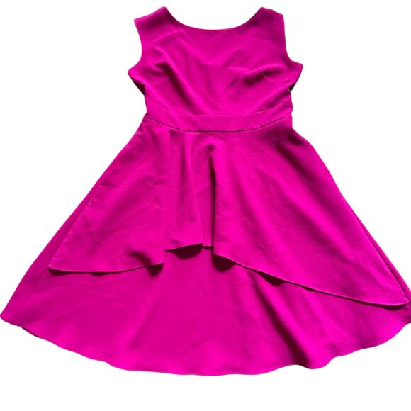 Eliza J Fuchsia Flutter Sleeveless Dress - Size 10 - Picture 11 of 11